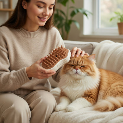 Pet Steam Brush 3-in-1 Grooming Tool